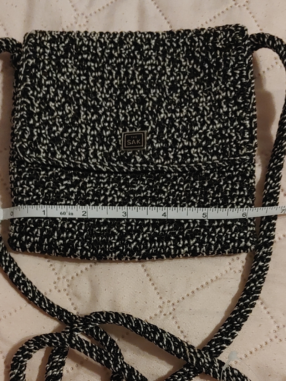The Sak Black & White Woven Flap Mini Crossbody - Picture 6 of 8
